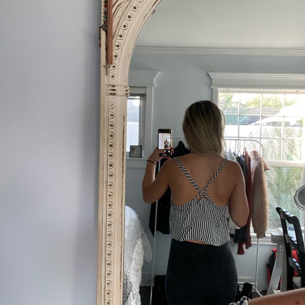 Black stripped Tank Top